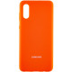 Чохол Silicone Cover Full Protective (AA) для Samsung Galaxy A02 Помаранчевий / Neon Orange - фото