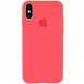 Чохол Silicone Case Full Protective (AA) для Apple iPhone X (5.8") / XS (5.8") Кавуновий / Watermelon red