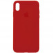 Чехол Silicone Case Full Protective (AA) для Apple iPhone X (5.8") / XS (5.8") Красный / Dark Red