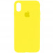 Чехол Silicone Case Full Protective (AA) для Apple iPhone X (5.8") / XS (5.8") Желтый / Neon Yellow