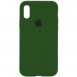 Чехол Silicone Case Full Protective (AA) для Apple iPhone X (5.8") / XS (5.8") Зеленый / Dark Olive