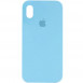 Чехол Silicone Case Full Protective (AA) для Apple iPhone X (5.8") / XS (5.8") Бирюзовый / Swimming pool