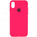 Чехол Silicone Case Full Protective (AA) для Apple iPhone XS Max (6.5") Розовый / Barbie pink