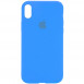 Чехол Silicone Case Full Protective (AA) для Apple iPhone XS Max (6.5") Голубой / Blue