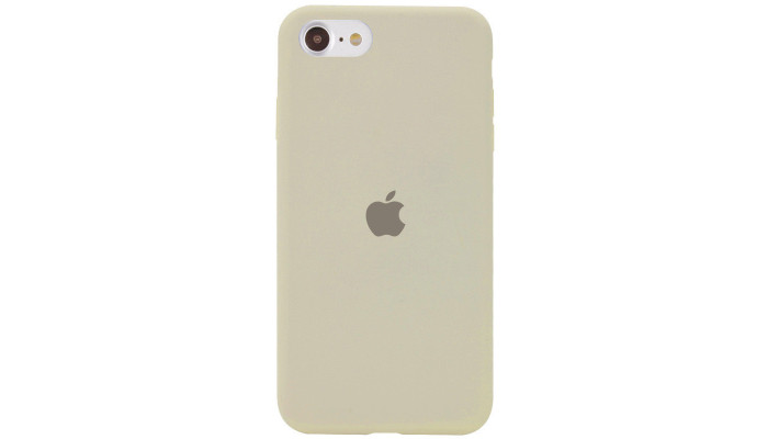 Чехол Silicone Case Full Protective (AA) для Apple iPhone SE (2020) Бежевый / Antigue White - фото