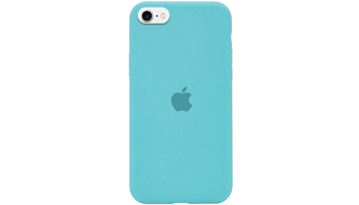 Чехол Silicone Case Full Protective (AA) для Apple iPhone SE (2020) Бирюзовый / Marine Green - фото