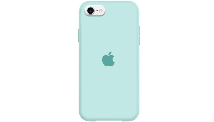 Чехол Silicone Case Full Protective (AA) для Apple iPhone SE (2020) Бирюзовый / Turquoise - фото