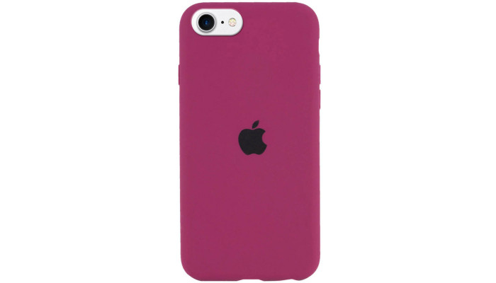 Чехол Silicone Case Full Protective (AA) для Apple iPhone SE (2020) Бордовый / Maroon - фото