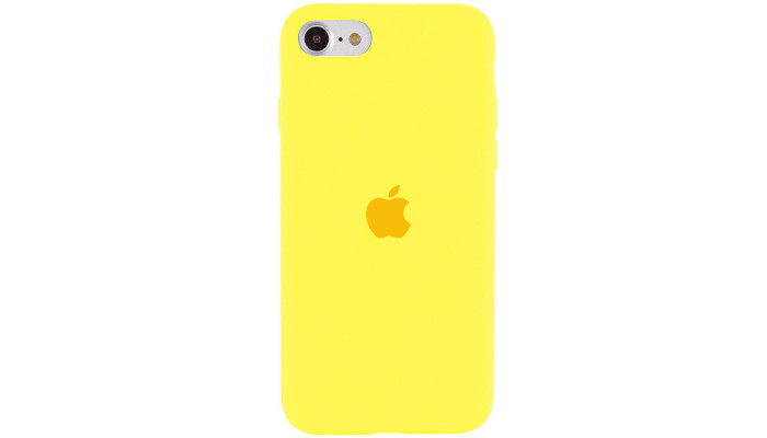 Чехол Silicone Case Full Protective (AA) для Apple iPhone SE (2020) Желтый / Yellow - фото