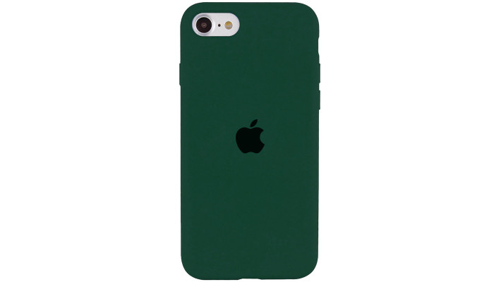 Чохол Silicone Case Full Protective (AA) для Apple iPhone SE (2020) Зелений / Forest green - фото