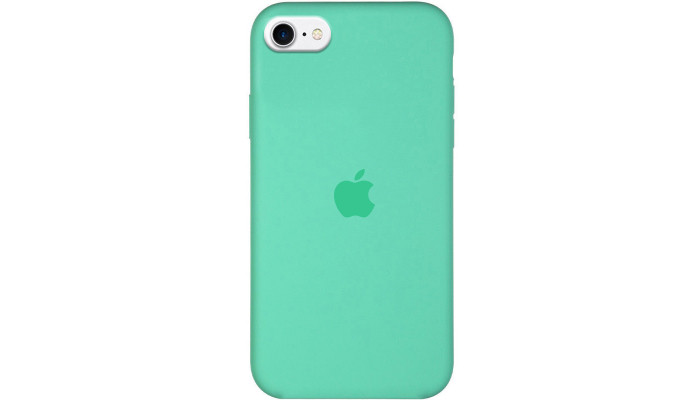 Чехол Silicone Case Full Protective (AA) для Apple iPhone SE (2020) Зеленый / Spearmint - фото