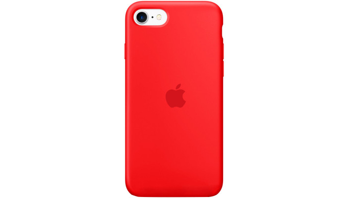 Чехол Silicone Case Full Protective (AA) для Apple iPhone SE (2020) Красный / Red - фото