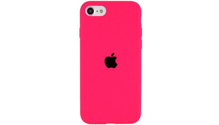 Чохол Silicone Case Full Protective (AA) для Apple iPhone SE (2020) Рожевий / Barbie pink - фото