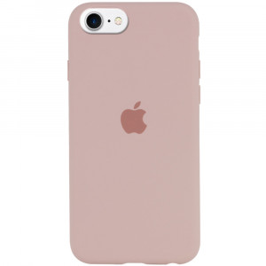 Чехол Silicone Case Full Protective (AA) для Apple iPhone SE (2020) Розовый / Pink Sand