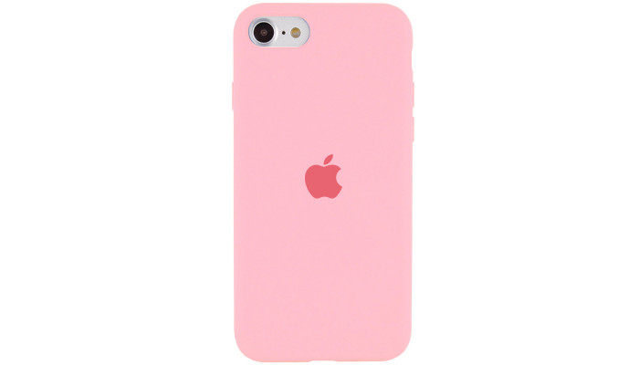 Чехол Silicone Case Full Protective (AA) для Apple iPhone SE (2020) Розовый / Pink - фото