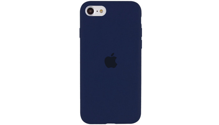 Чохол Silicone Case Full Protective (AA) для Apple iPhone SE (2020) Темний Синій / Midnight Blue - фото