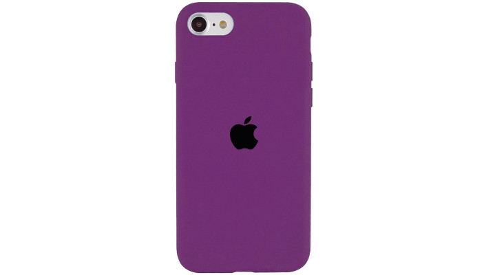 Чехол Silicone Case Full Protective (AA) для Apple iPhone SE (2020) Фиолетовый / Grape - фото