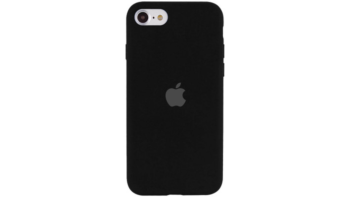 Чехол Silicone Case Full Protective (AA) для Apple iPhone SE (2020) Черный / Black - фото