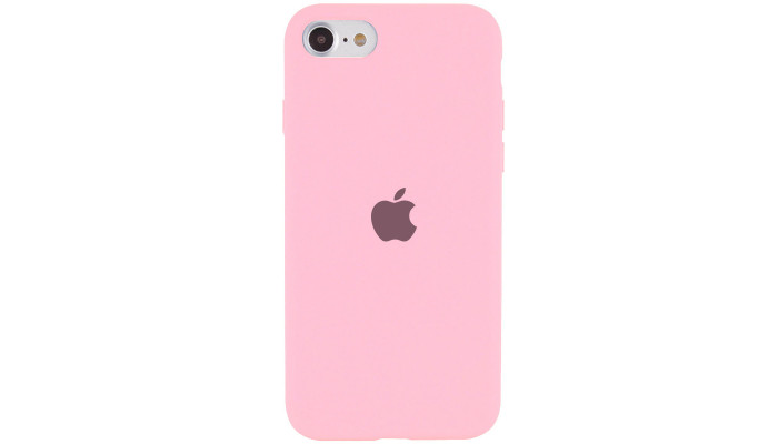 Чохол Silicone Case Full Protective (AA) для Apple iPhone SE (2020) Рожевий / Light pink - фото