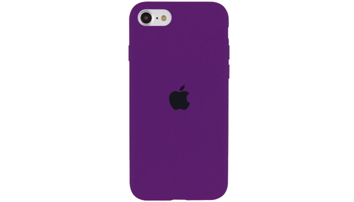 Чехол Silicone Case Full Protective (AA) для Apple iPhone SE (2020) Фиолетовый / Ultra Violet - фото