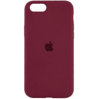 Чехол Silicone Case Full Protective (AA) для Apple iPhone SE (2020) Бордовый / Plum