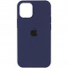 Чехол Silicone Case Full Protective (AA) для Apple iPhone 12 Pro Max (6.7") Темный Синий / Midnight Blue