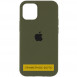 Чехол Silicone Case Full Protective (AA) для Apple iPhone 16 (6.1") Зеленый / Dark Olive