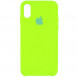 Чехол Silicone Case (AA) для Apple iPhone XS Max (6.5") Салатовый / Neon Green