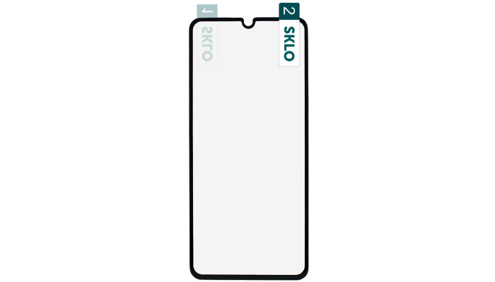 Гибкое защитное стекло SKLO Nano (тех.пак) для Samsung Galaxy A41 Черный - фото