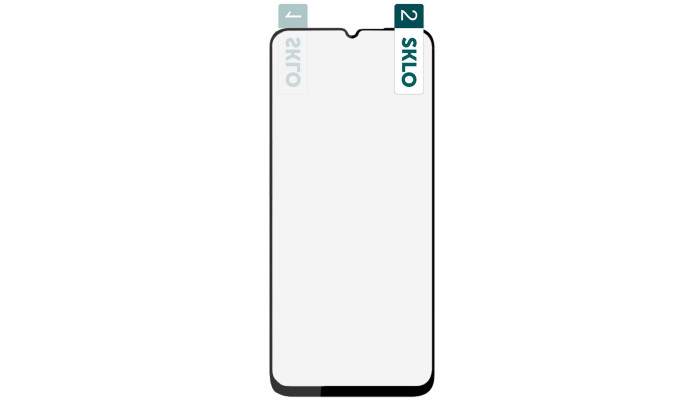 Гибкое защитное стекло SKLO Nano (тех.пак) для Xiaomi Mi 10 Lite Черный - фото