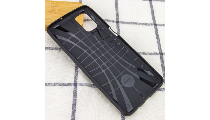 TPU чехол фактурный (с имитацией кожи) для Samsung Galaxy M51 Черный - фото