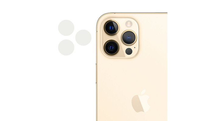 Гнучке захисне скло 0.18mm на камеру (тех.пак) для Apple iPhone 13 Pro / 13 Pro Max Прозорий - фото