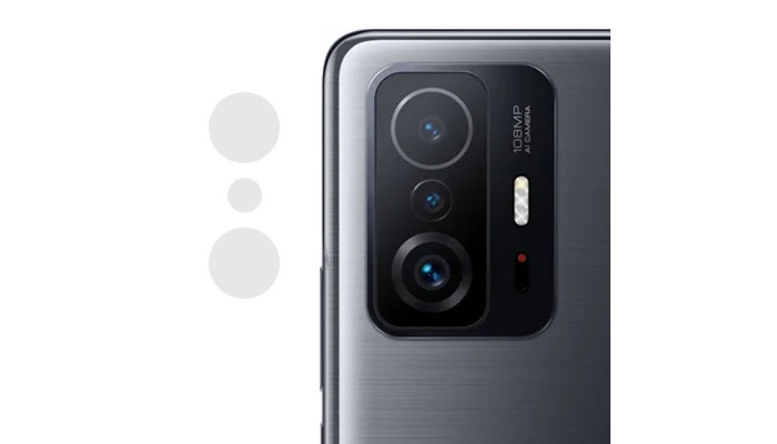 Гнучке захисне скло 0.18mm на камеру (тех.пак) для Xiaomi 11T / 11T Pro Прозорий - фото