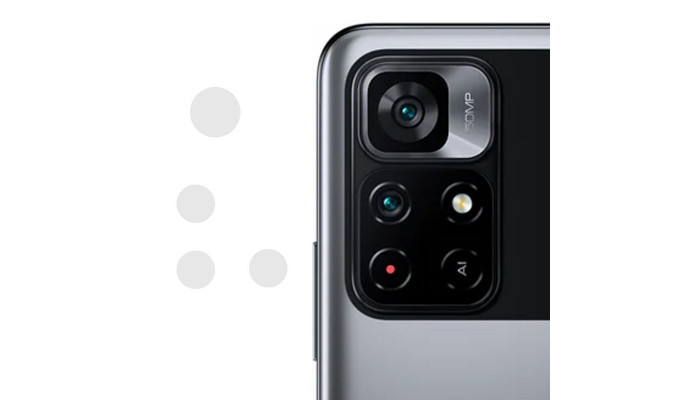 Гнучке захисне скло 0.18mm на камеру (тех.пак) для Xiaomi Poco M4 Pro 5G Прозорий - фото
