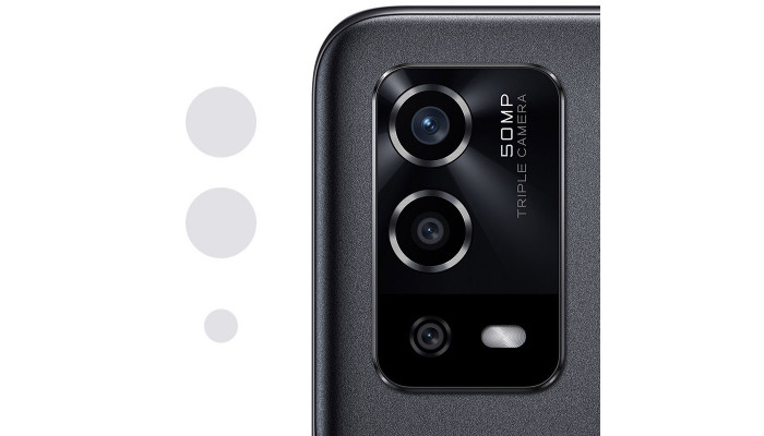 Гибкое защитное стекло 0.18mm на камеру (тех.пак) для Oppo A55 4G Прозрачный - фото