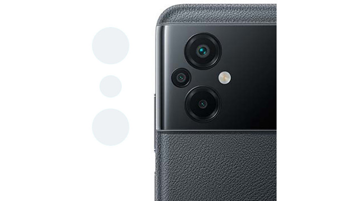 Гибкое защитное стекло 0.18mm на камеру (тех.пак) для Xiaomi Poco M5 Прозрачный - фото