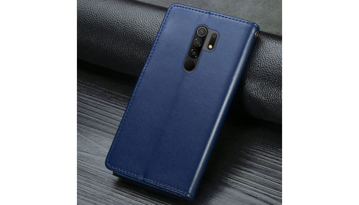 Шкіряний чохол книжка GETMAN Gallant (PU) для Xiaomi Redmi Note 8 Pro Синій - фото