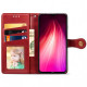 Кожаный чехол книжка GETMAN Gallant (PU) для Xiaomi Redmi Note 8T Красный - фото