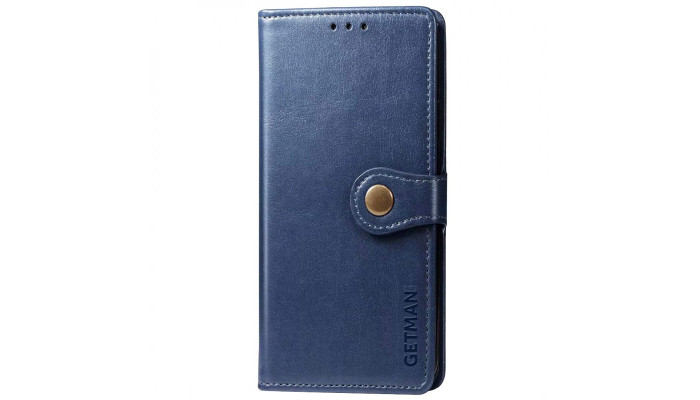 Кожаный чехол книжка GETMAN Gallant (PU) для Xiaomi Redmi Note 8T Синий - фото