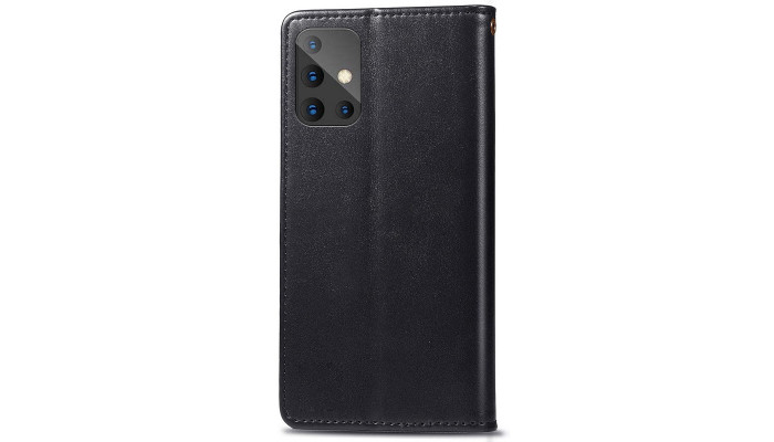 Кожаный чехол книжка GETMAN Gallant (PU) для Samsung Galaxy A51 Черный - фото