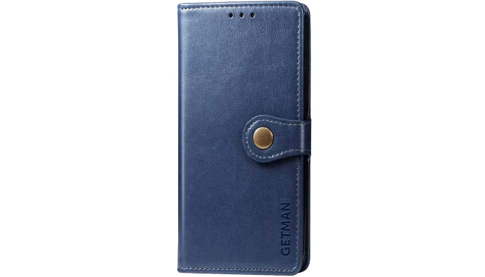 Кожаный чехол книжка GETMAN Gallant (PU) для Xiaomi Redmi 9 Синий - фото