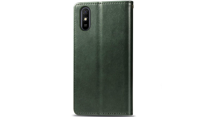 Шкіряний чохол книжка GETMAN Gallant (PU) для Xiaomi Redmi 9A Зелений - фото