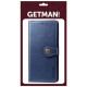 Кожаный чехол книжка GETMAN Gallant (PU) для Xiaomi Redmi Note 10 / Note 10s Синий - фото
