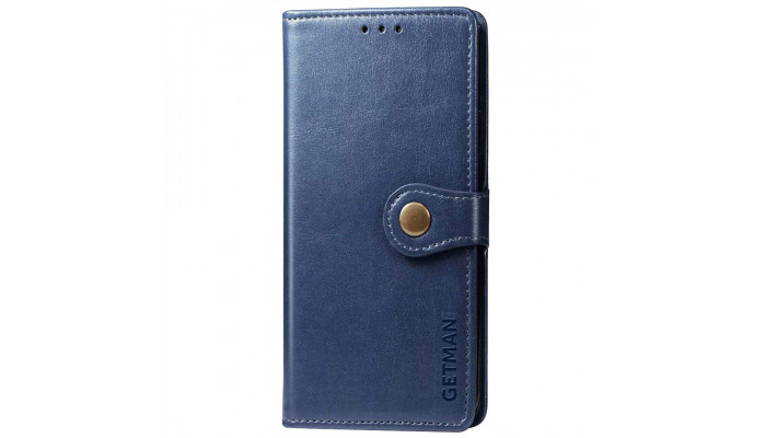 Кожаный чехол книжка GETMAN Gallant (PU) для Xiaomi Redmi Note 10 Pro / 10 Pro Max Синий - фото