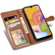 Кожаный чехол книжка GETMAN Gallant (PU) для Samsung Galaxy A52 4G / A52 5G / A52s Коричневый - фото