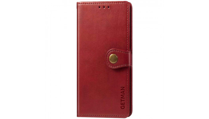 Шкіряний чохол книжка GETMAN Gallant (PU) для Xiaomi Redmi Note 10 5G / Poco M3 Pro Червоний - фото