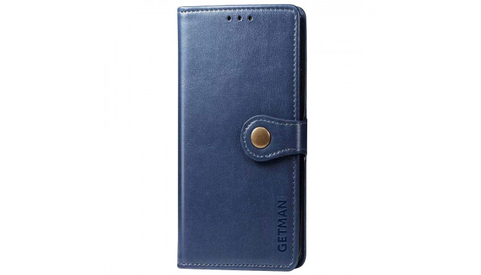 Кожаный чехол книжка GETMAN Gallant (PU) для Samsung Galaxy M52 Синий - фото