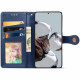 Кожаный чехол книжка GETMAN Gallant (PU) для Xiaomi 12T / 12T Pro Синий - фото