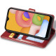 Кожаный чехол книжка GETMAN Gallant (PU) для Samsung Galaxy A04 Красный - фото