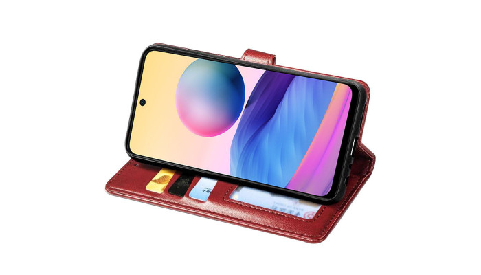 Кожаный чехол книжка GETMAN Gallant (PU) для Samsung Galaxy A04s Красный - фото